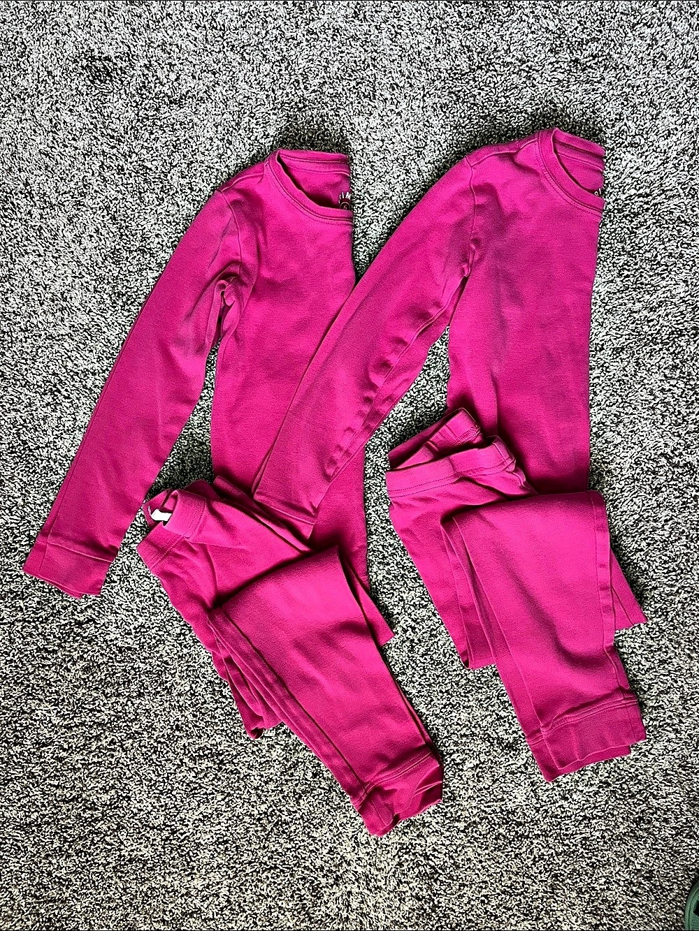 Primary Pink Long-Sleeved Kids Pajamas - Bundle of 2 Sets